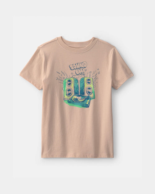 Boys 'Sound On' Music Graphic Tee - Tan