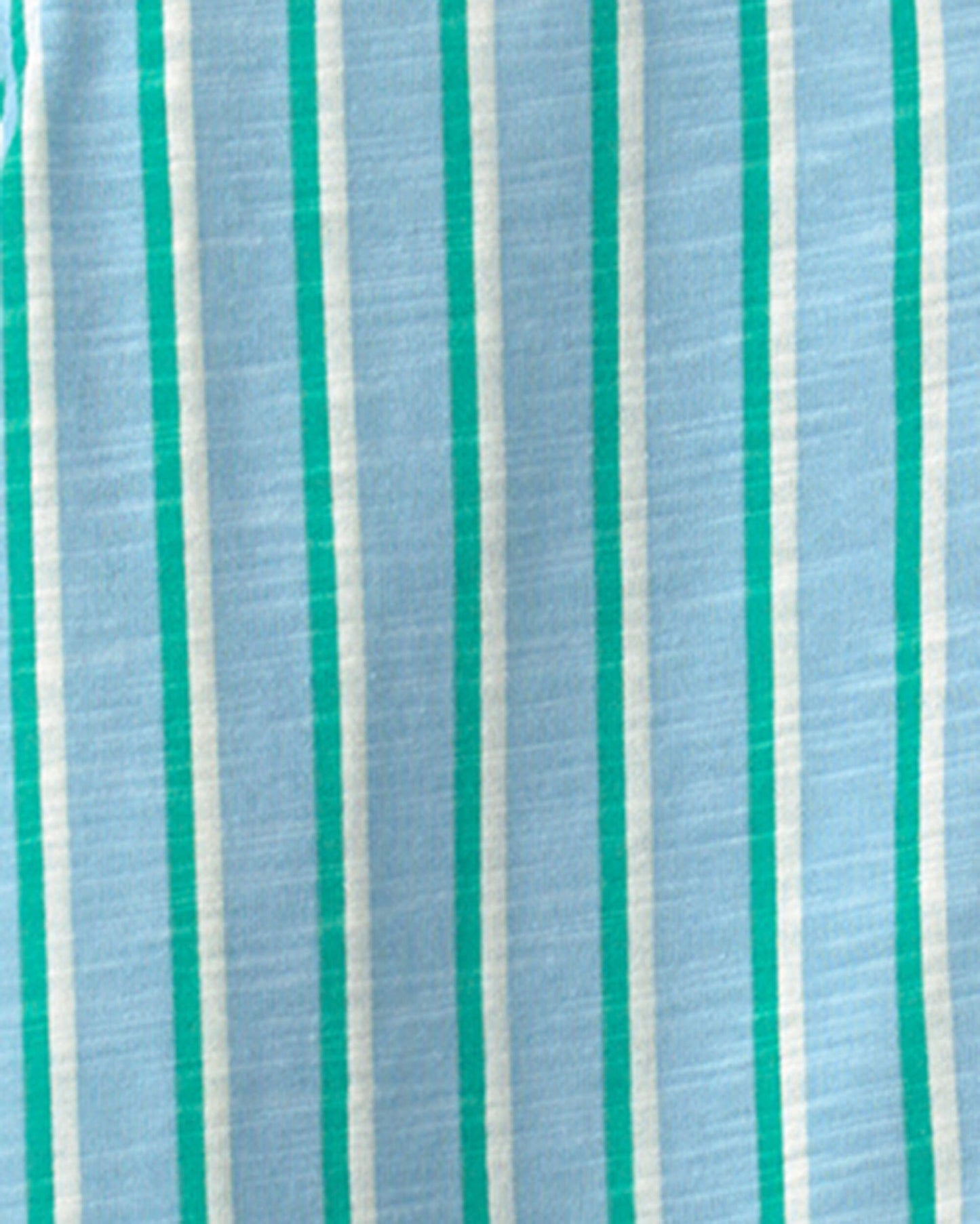 Boys Striped Short-Sleeve Button-Down Shirt - Blue