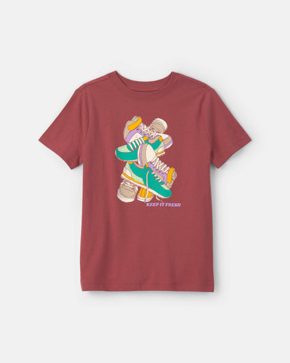 Boys Sneaker Graphic Tee - Red