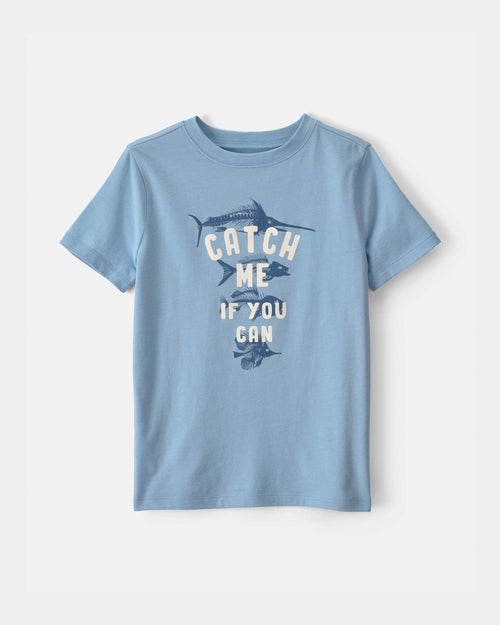 Boys Fish Graphic Tee - Blue