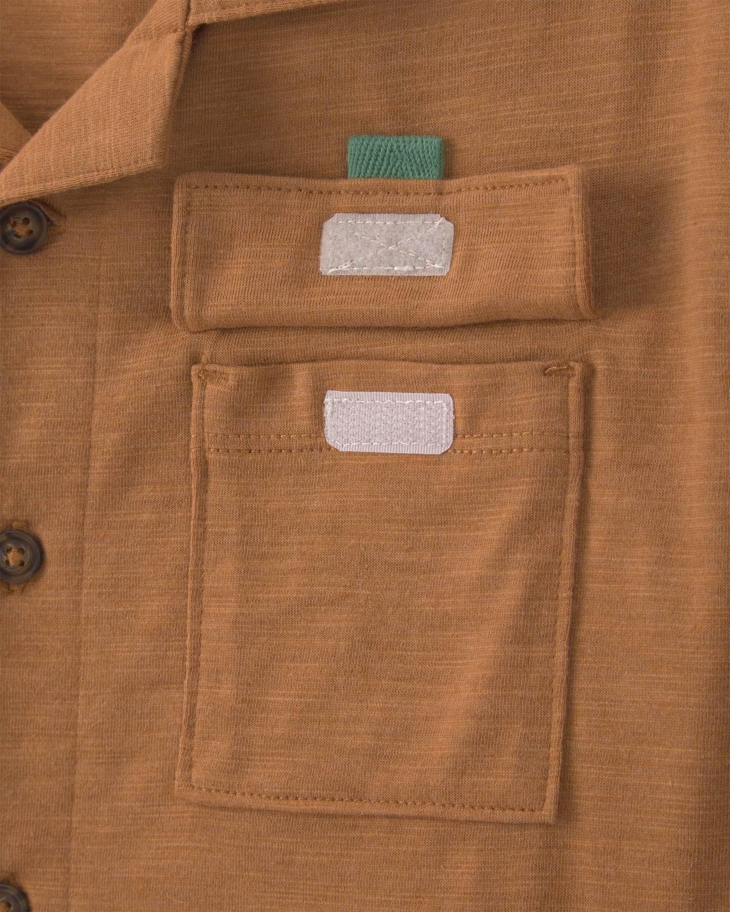 Boys Short-Sleeve Button-Down Shirt - Brown