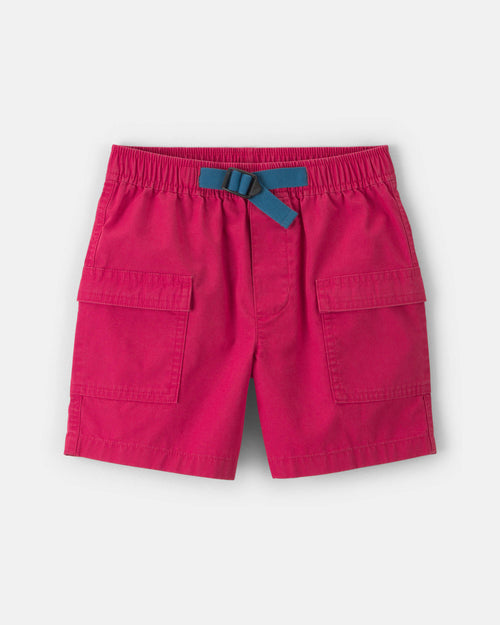 Boys Canvas Cargo Shorts - Red