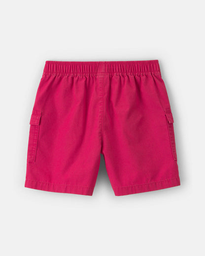 Boys Canvas Cargo Shorts - Red