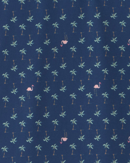 Boys Flamingo Active Polo Shirt - Blue