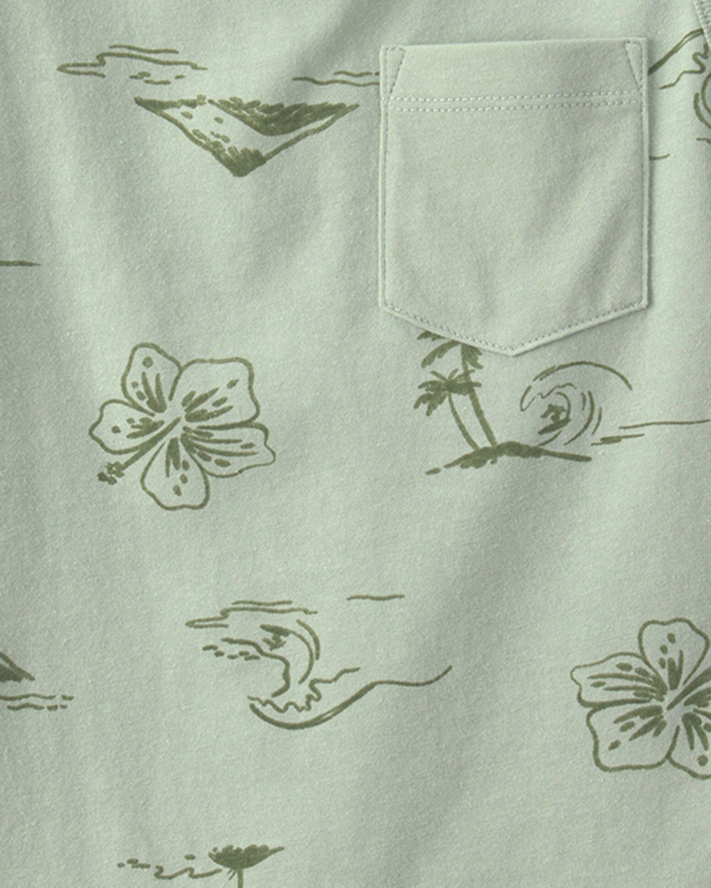 Boys Beach Pocket Tank Top - Green