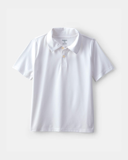 Boys Uniform Active Polo Shirt - White