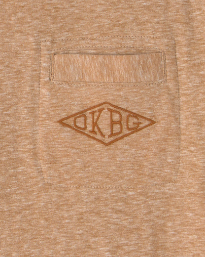 Kids OshKosh Logo Embroidered Pocket Graphic Tee - Tan