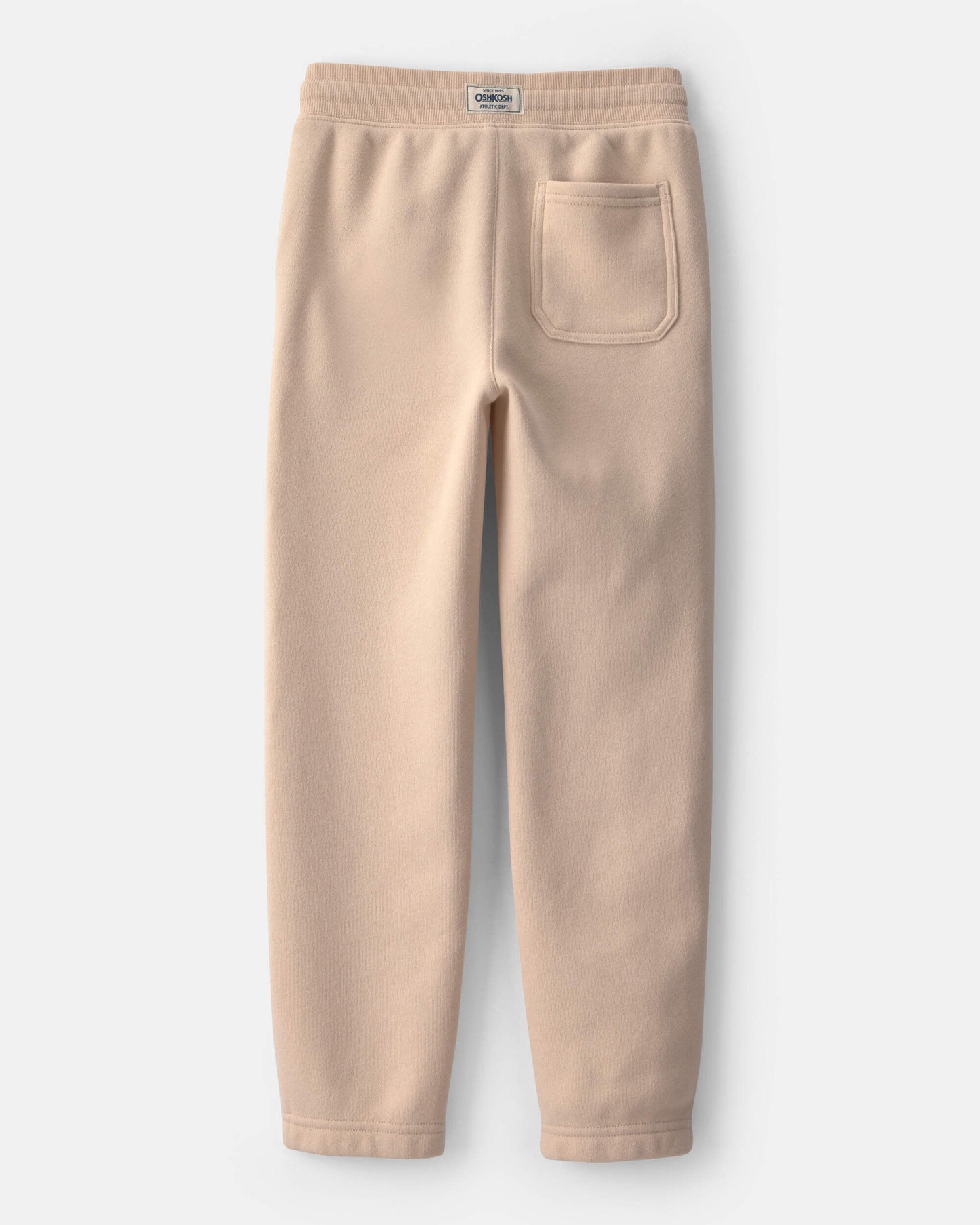 Boys Fleece Drawstring Knit Joggers - Tan