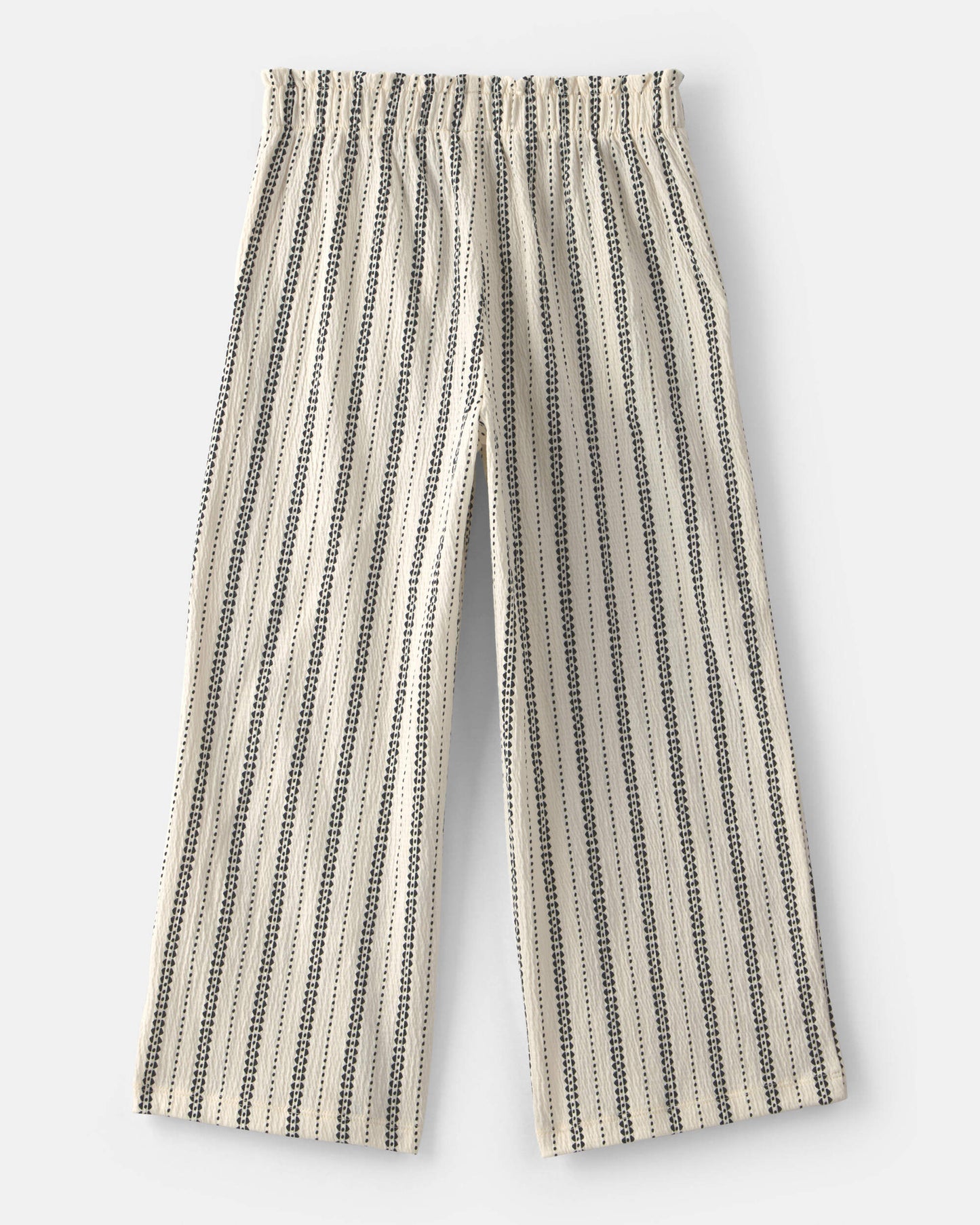 Girls Striped Pants - Black/Ivory
