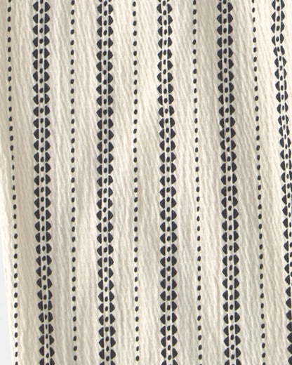 Girls Striped Pants - Black/Ivory