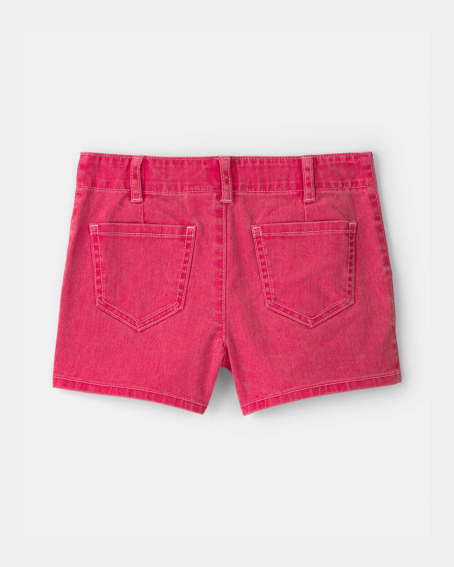 Girls Stretch Twill Shorts - Red