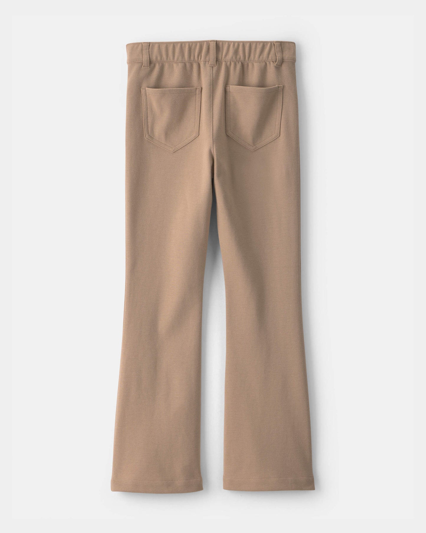Girls Uniform Ponte Flare Pants - Khaki