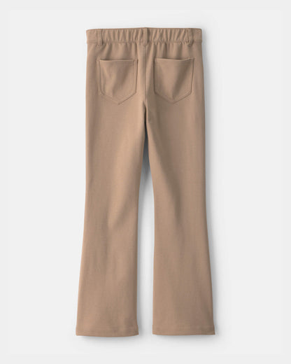 Girls Uniform Ponte Flare Pants - Khaki