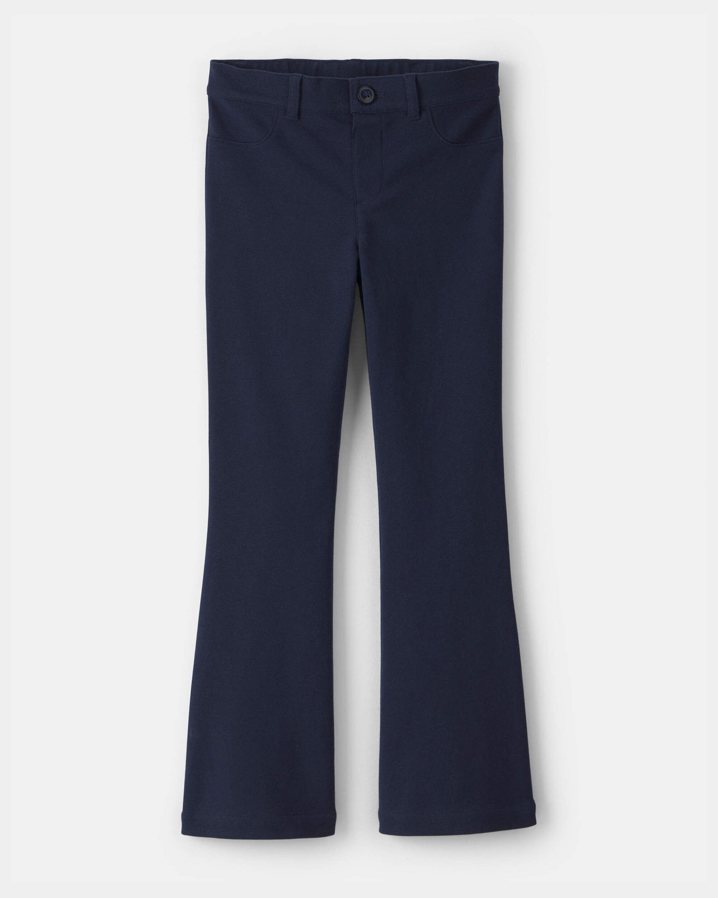 Girls Uniform Ponte Flare Pants - Navy