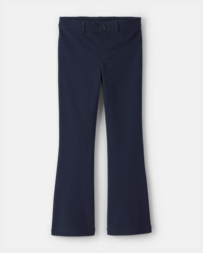 Girls Uniform Ponte Flare Pants - Navy