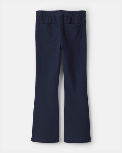 Girls Uniform Ponte Flare Pants - Navy