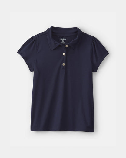 Girls Uniform Active Polo Shirt - Navy
