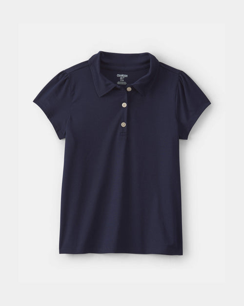 Girls Uniform Active Polo Shirt - Navy