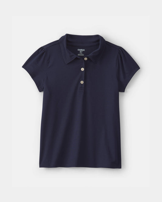 Girls Uniform Active Polo Shirt - Navy
