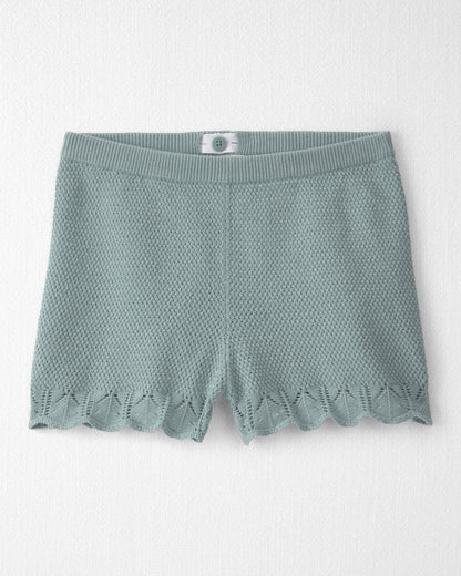 Girls 2-Piece Organic Cotton Knit Top & Short Set
