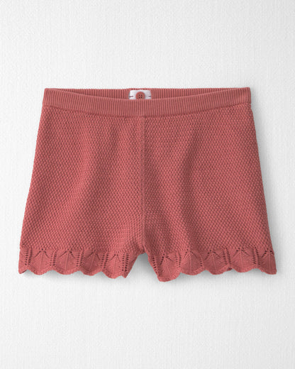 Girls 2-Piece Organic Cotton Knit Top & Short Set