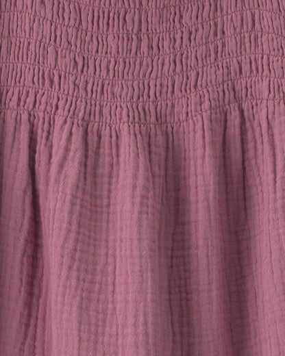 Girls Organic Cotton Smocked Gauze Dress