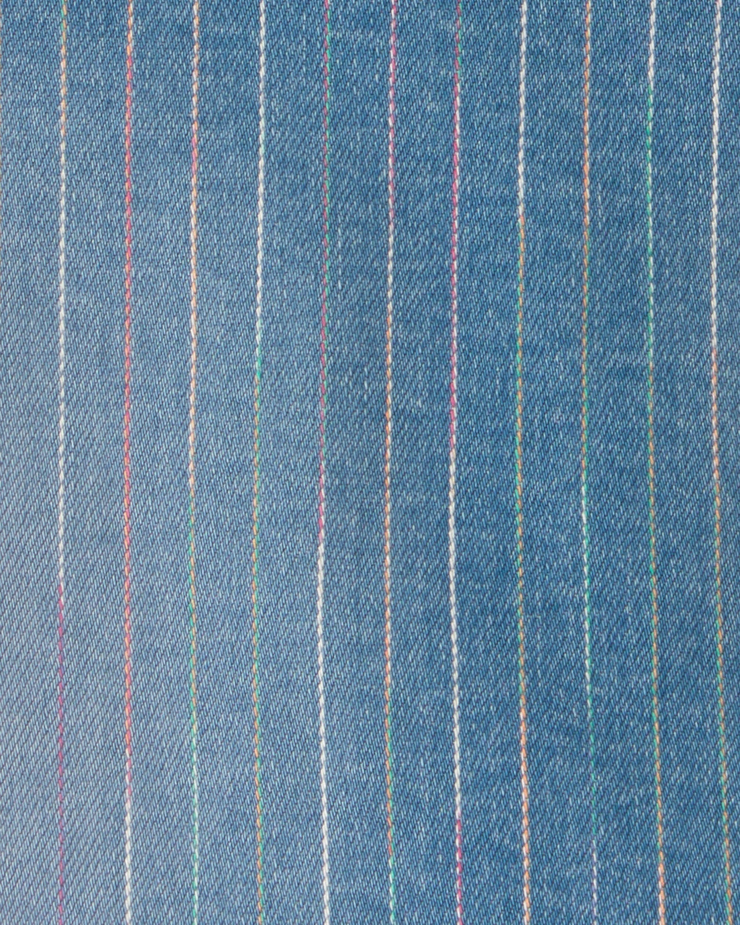 Girls Rainbow Stripe Denim Wrap Skort - Medium Wash