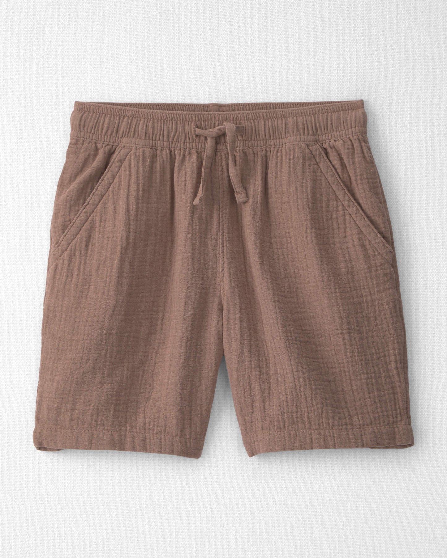 Boys 2-Piece Organic Cotton Gauze Embroidered Top & Short Set