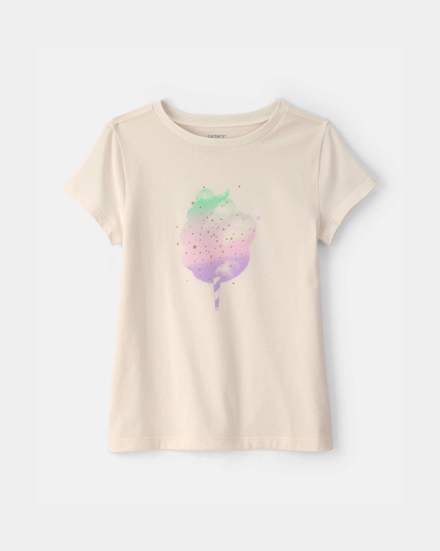 Girls Cotton Candy Graphic Tee - Cream