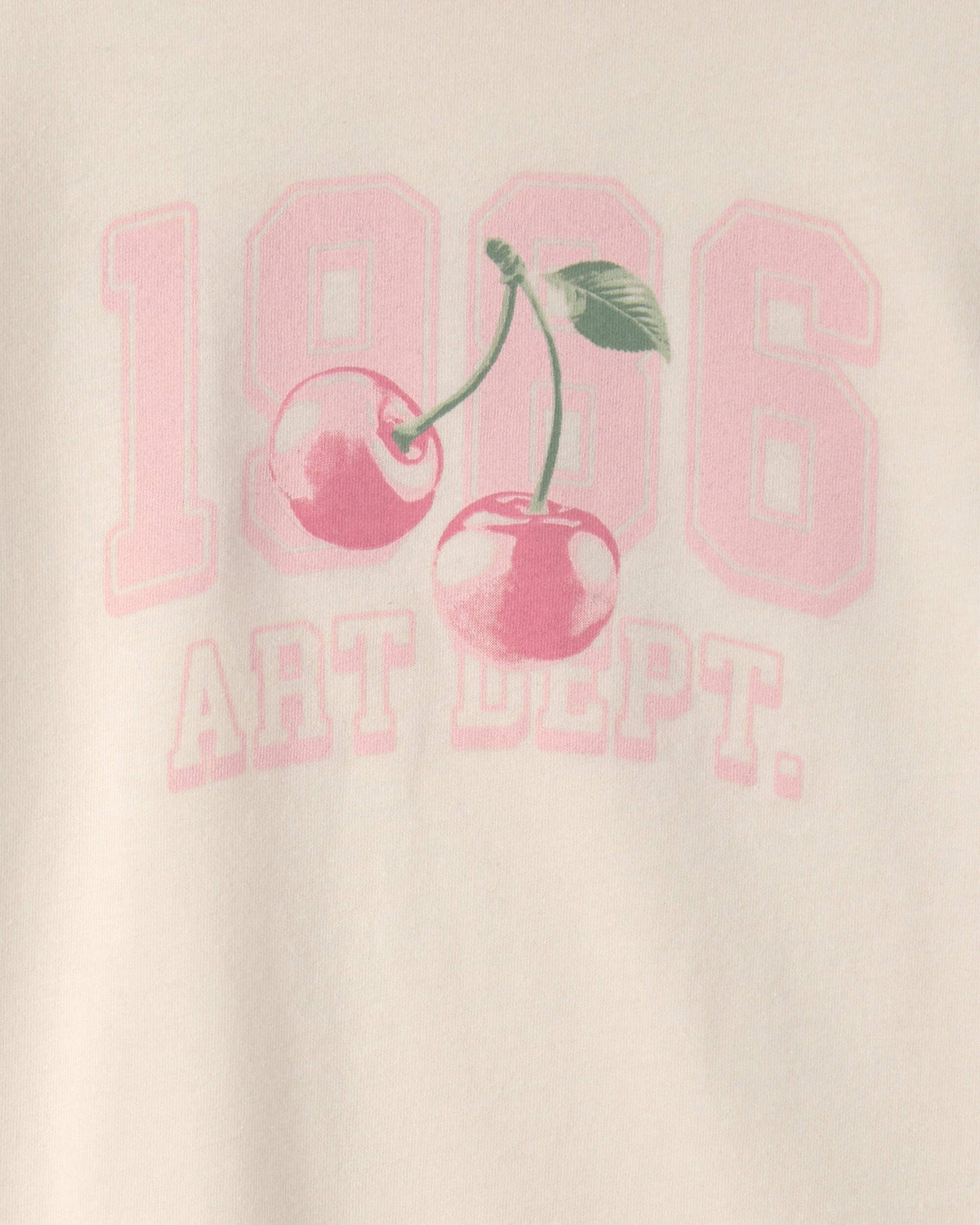 Girls Cherry Graphic Tee - Cream