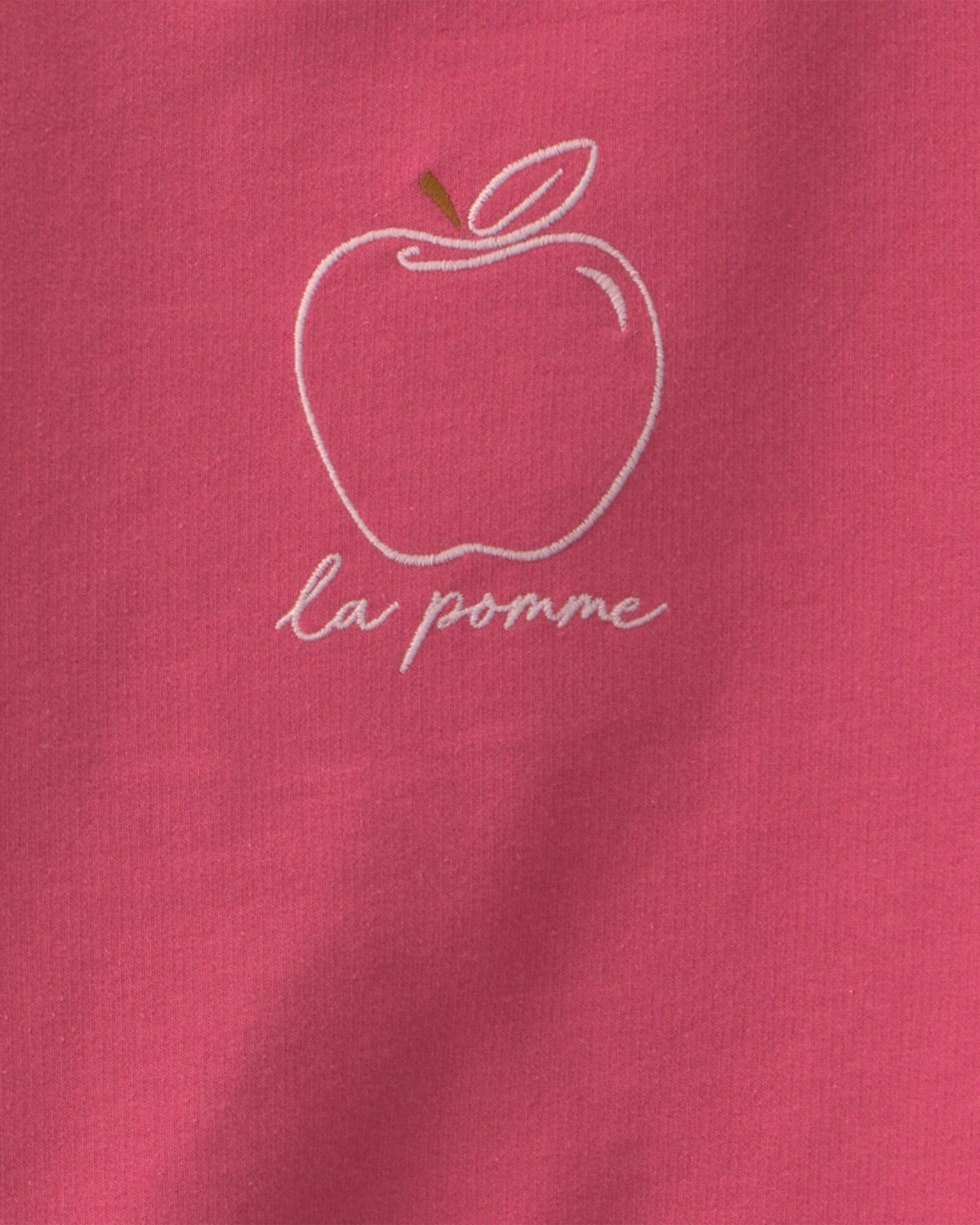 Girls 2-Piece Apple French Terry Long-Sleeve Top & Skort Set - Pink