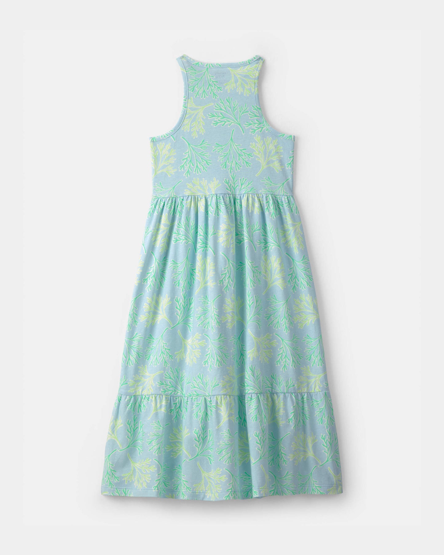 Girls Coral Reef Sleeveless Maxi Dress - Blue/Green