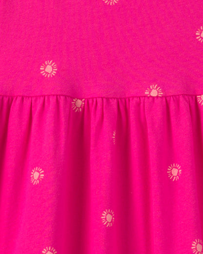 Girls Sunshine Sleeveless Maxi Dress - Pink