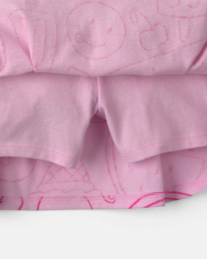 Girls Summer Popsicle Skort - Pink