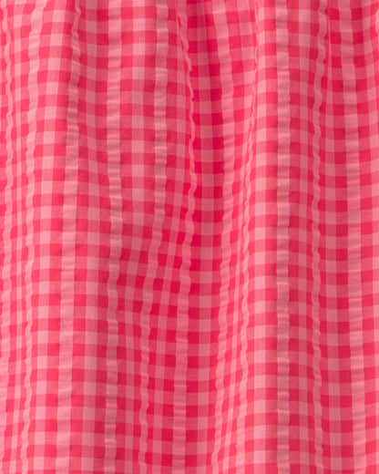 Girls Gingham Tank Top - Pink