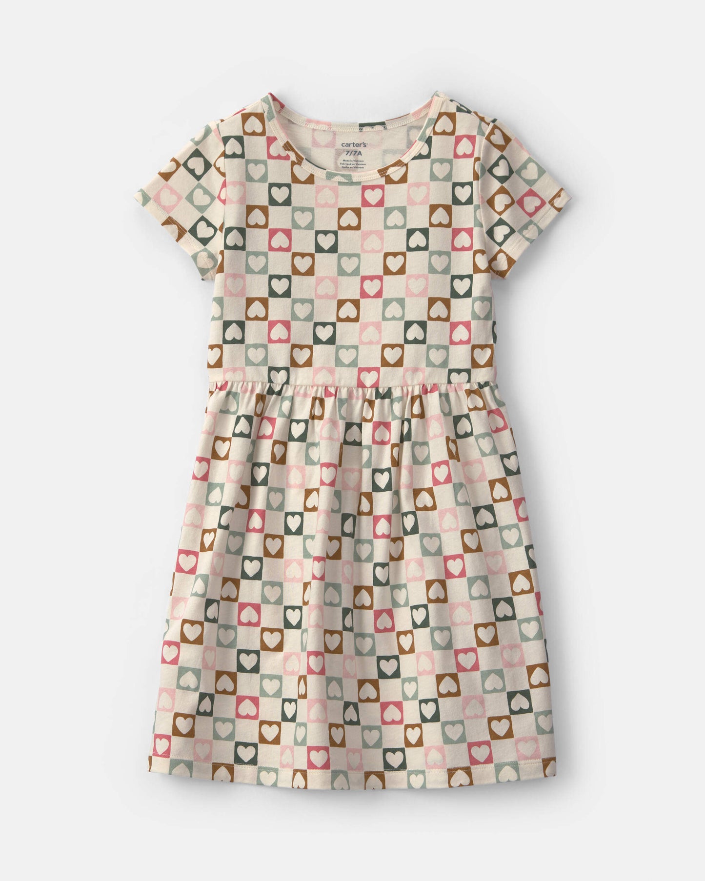 Girls Heart Short-Sleeve Dress