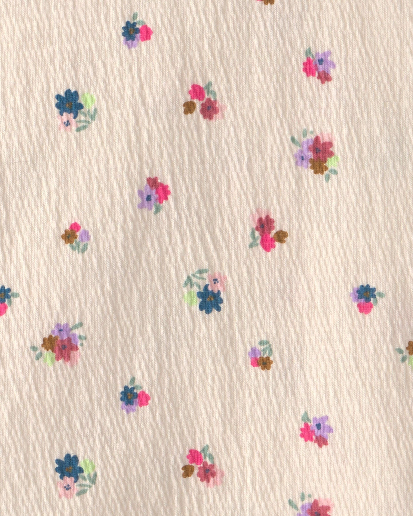 Girls Floral Short-Sleeve Top - Cream