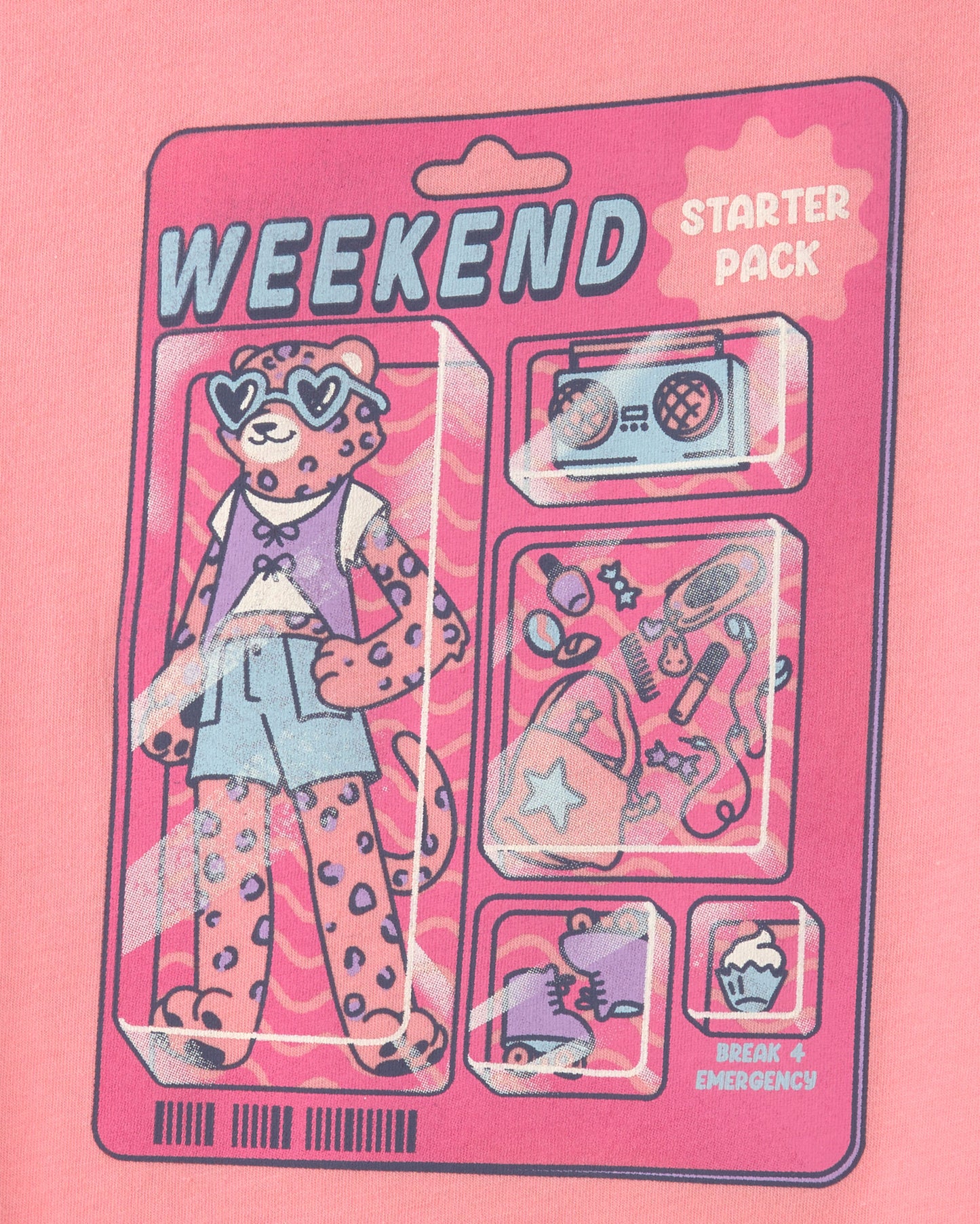 Girls 'Weekend Starter Pack' Graphic Tee - Pink