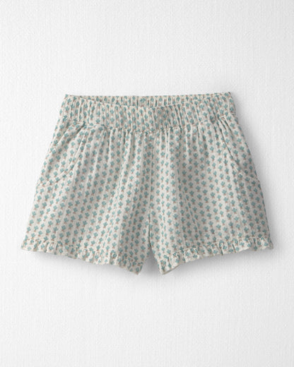 Girls 2-Piece Organic Cotton Gauze Top & Short Set in Floral