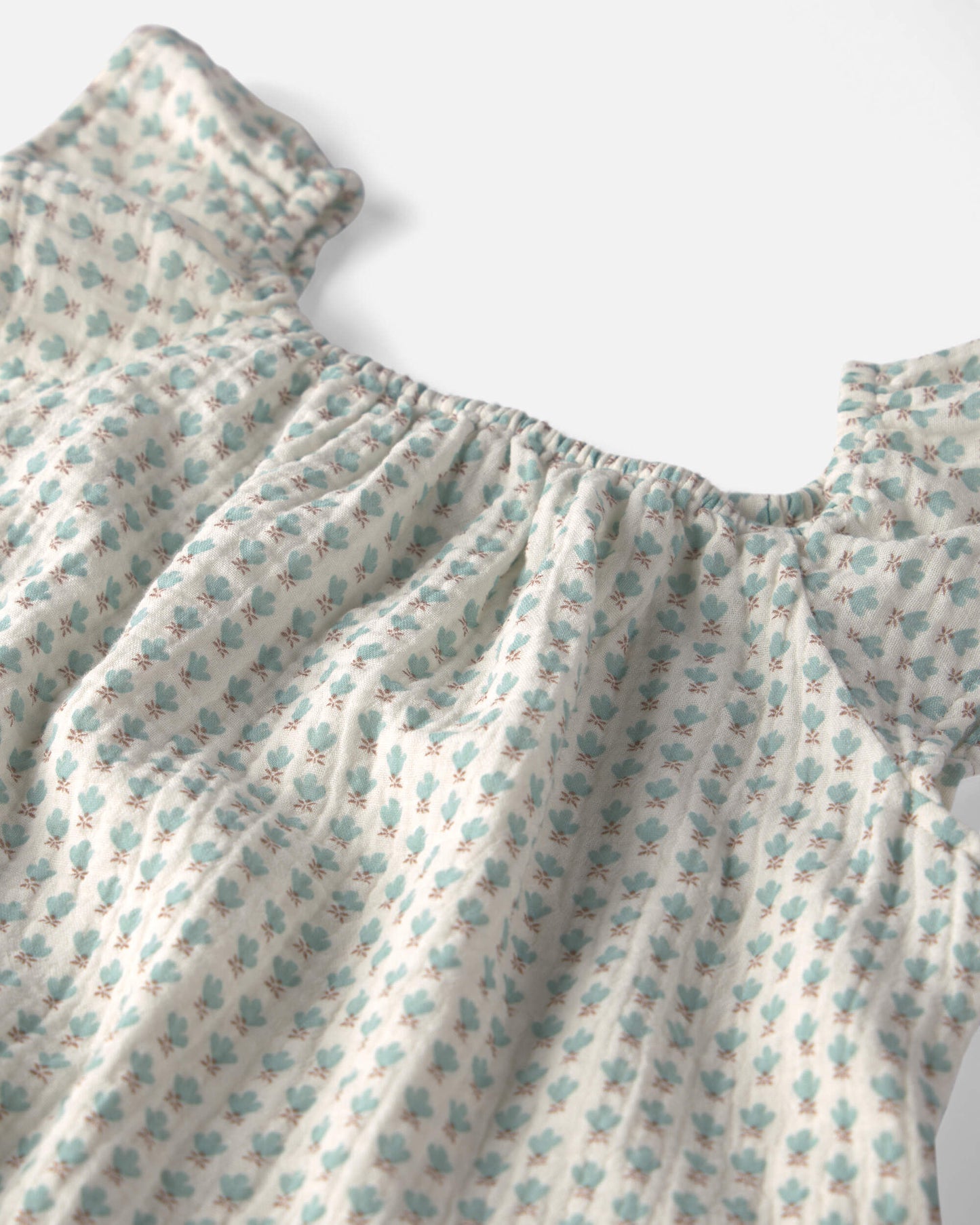 Girls 2-Piece Organic Cotton Gauze Top & Short Set in Floral
