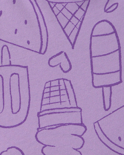 Girls Popsicle Romper - Purple