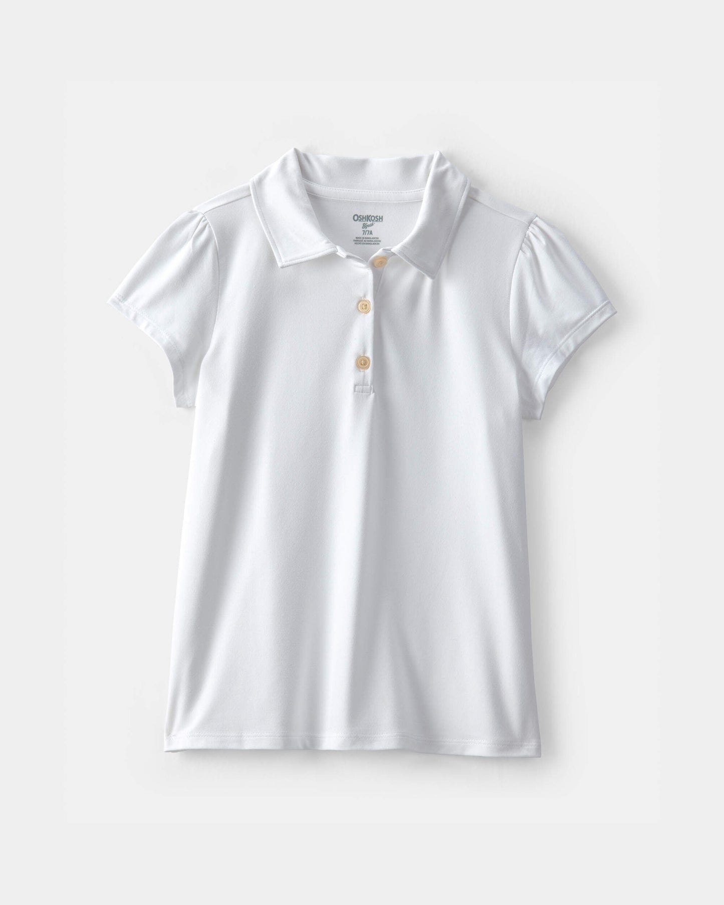 Girls Uniform Active Polo Shirt - White