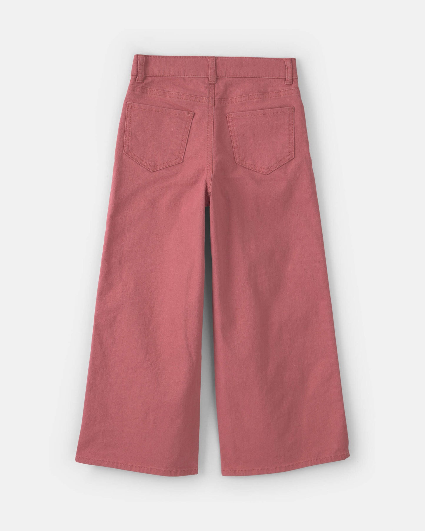 Girls Cropped Wide-Leg Pants - Red