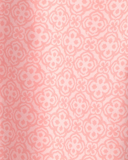Girls Geometric Pull-On Pants - Pink