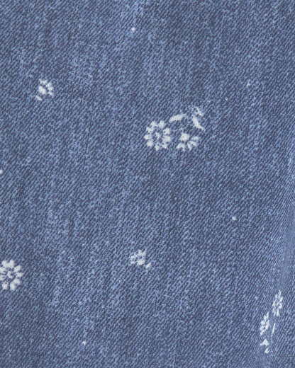 Girls Floral Drawstring Knit Joggers - Blue