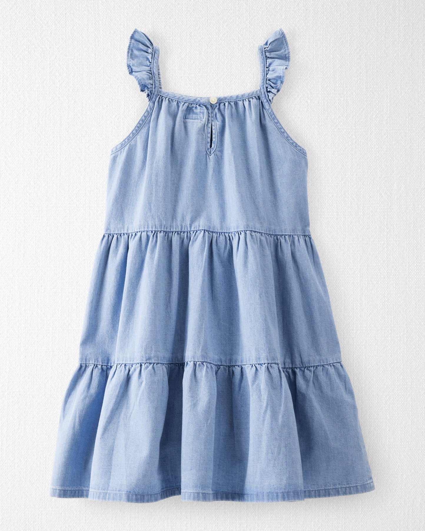 Girls Organic Cotton Chambray Dress