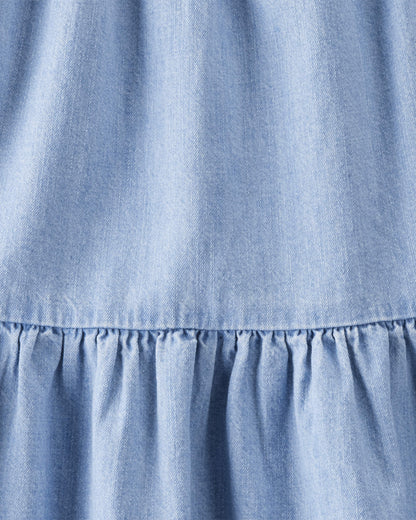 Girls Organic Cotton Chambray Dress