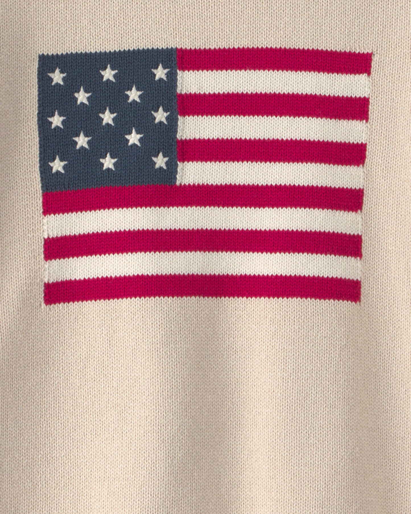 Kid Organic Cotton American Flag Knit Sweater