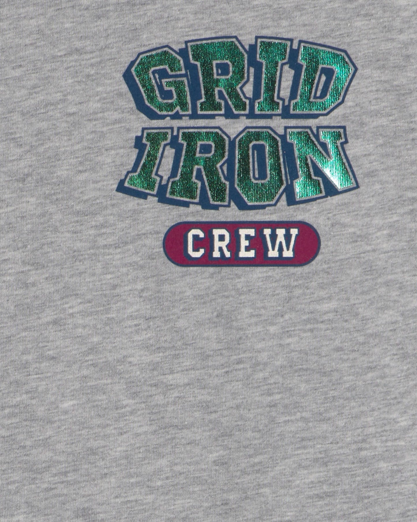 Boys 'Grid Iron Crew' Graphic Tee - Grey