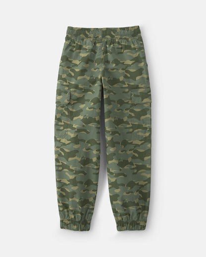 Boys Camo Cargo Joggers - Olive Green
